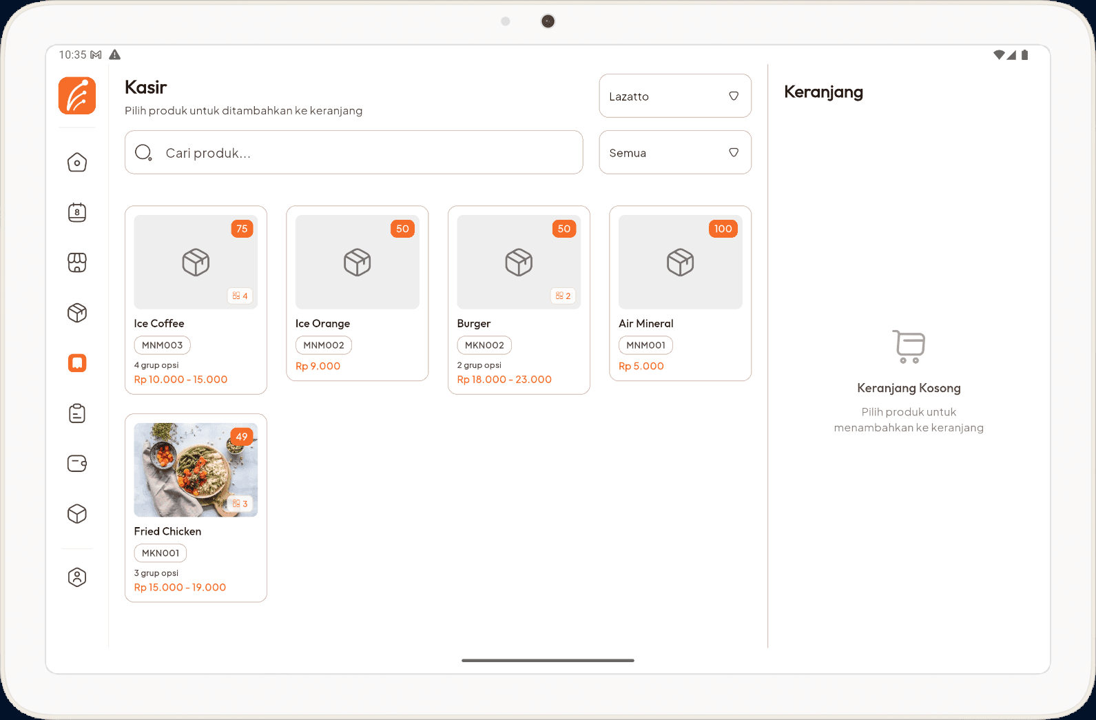 Dashboard Sistem Kasir